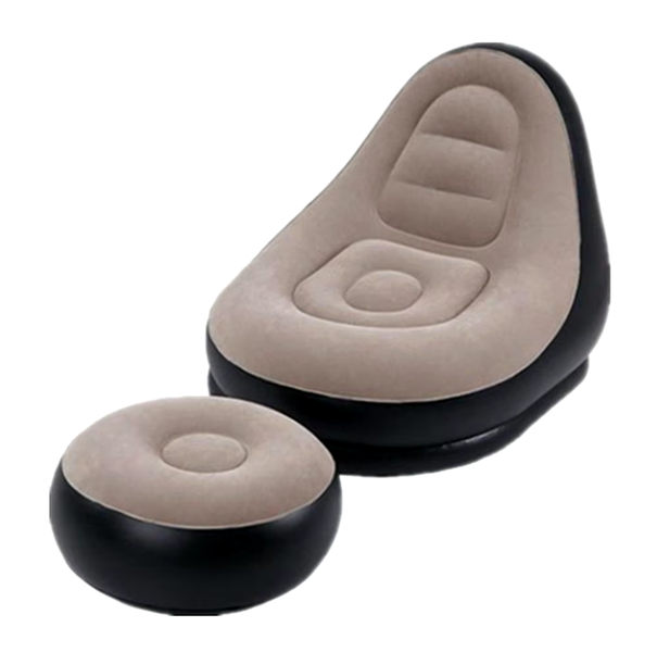 Inflatable Air Sofa with Foot Rest Cushion Lounge Chair With Foot stool