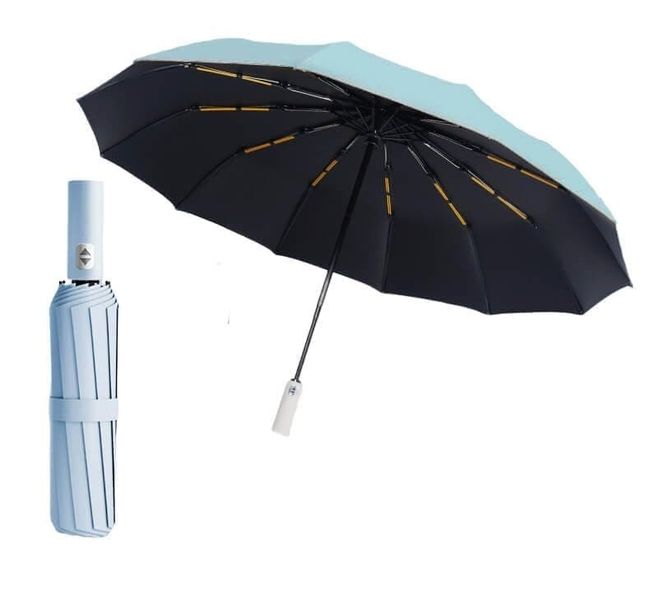Extra large windproof umbrella with UPF 50+ black coating