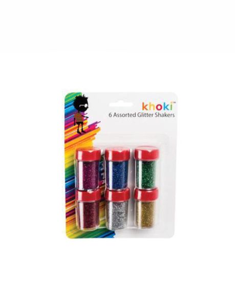 6 Piece Glitter Assorted Color Tubs - Pack Of 2