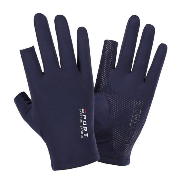 3 Pairs Ice Silk Half Finger Gloves
