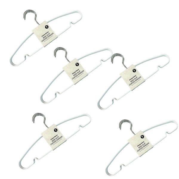 White Heavy-Duty Clothes Hangers - 40 x 18.5cm - 25 - Piece set