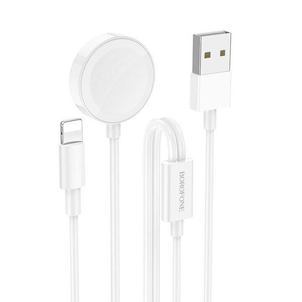 2-in-1 Charging Cable for Iwatch and Phone/Headset/Tablet Borofone Bq22.
