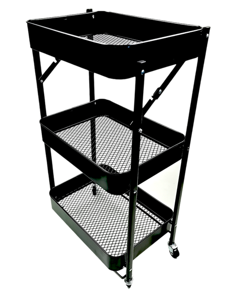 Foldable Assembly - Free Home Storage Steel Trolley Cart