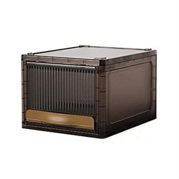 Stackable Storage Bins With Drawers Lids Flip Door For Cloth Storage