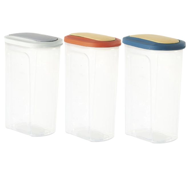 3 Pieces Macaroon Colour Food Storage Jar Pantry Organizer BPA Free Container