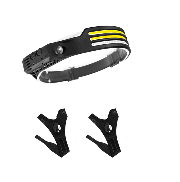 Finger Gloves with LED Light Flashlight and COB Sensor Headlamp