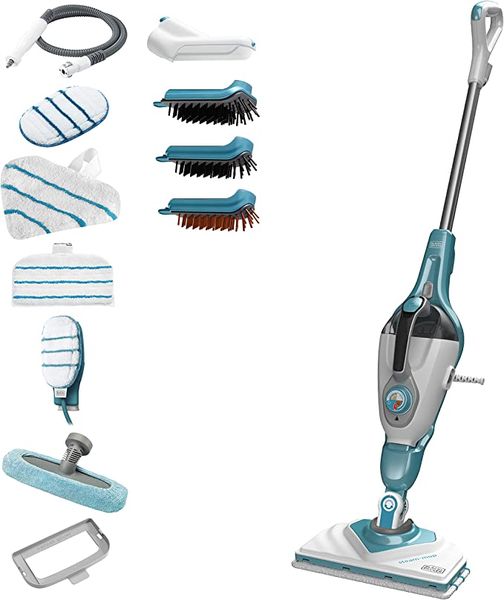 Black &amp; Decker 1600W 2in1 Steam-Mop with Delta Head, SteaMitt &amp; 13 Accessories