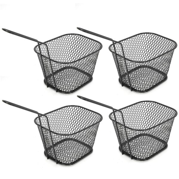 4 Pack-Mini Stainless Steel Chips/Fries Basket /Snack Frying Mesh