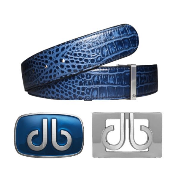 Druh Blue Crocodile Leather Belt Including Two B image