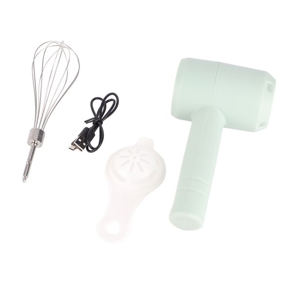 Electric Hand Mixer Automatic Portable Cordless Handheld Mixer Light Cyan