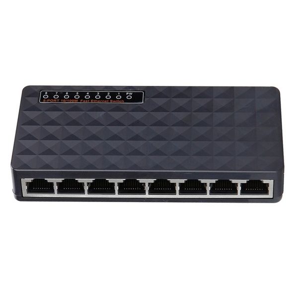 10/100 Mbps 8 Ports Ethernet Desktop Network Switch Hub Adapter