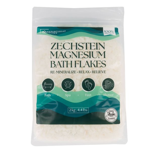 Magnesium Bath Flakes 2KG | Muscle Recovery, Detox, Sleep Aid | EY