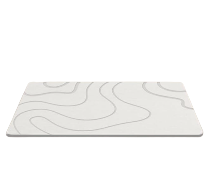 Non-Slip Stone Wudhu Mat by Ruh Serenity - White