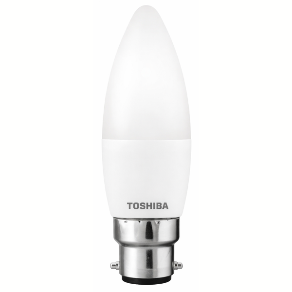 Toshiba B22 LED Candle Light Bulb 5W Cool White/Daylight 6500K