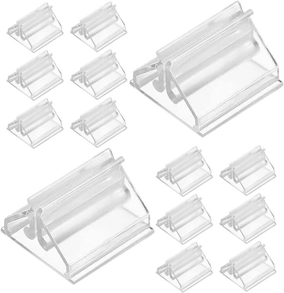 24pcs Acrylic Place Card Holders Small Table Number Stands Desktop Memo