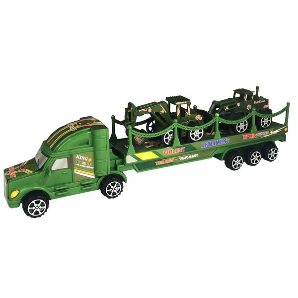 Military Toy Truck Carrier with 2 Military Cars - Toys for Boys