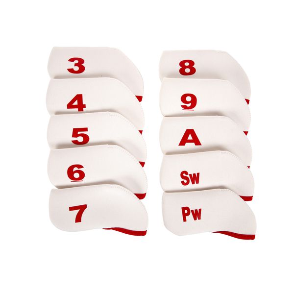 10 Piece Golf Head Covers Neoprene Club Iron Head Protector