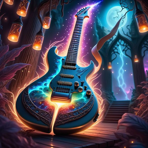 Canvas Wall Art - Guitar Fantasy 5