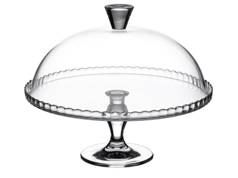 Cake Stand Footed with Glass Dome