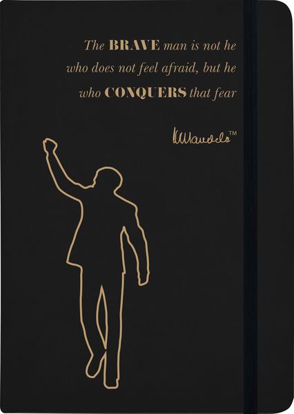 Mandela Eco Notebook, A5 - Conquers Black