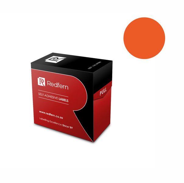 Redfern C19 Colour Code Labels - Fluorescent Red 5's