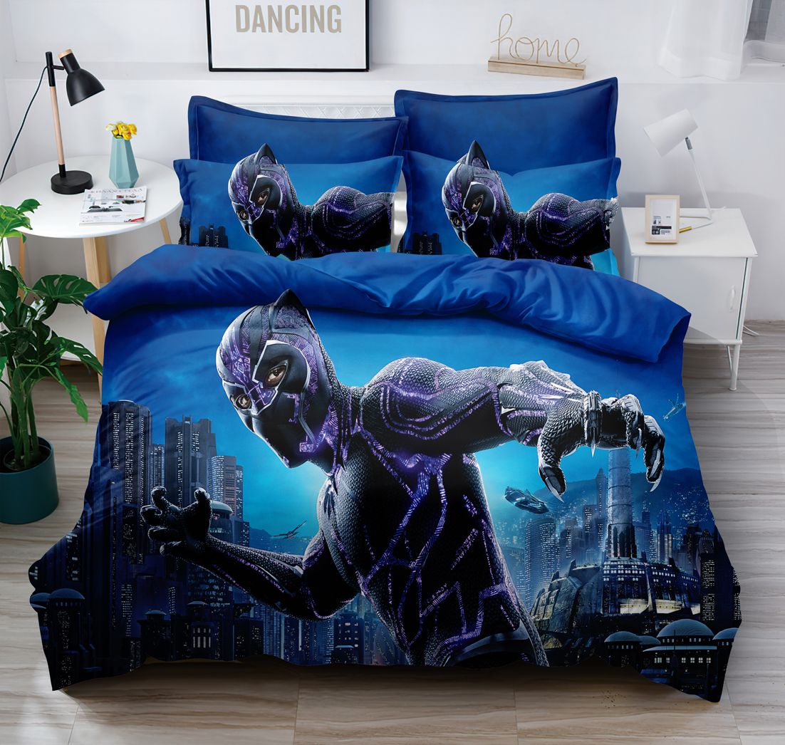 Linen boutique kids duvet cover set blackpanther wakanda forever