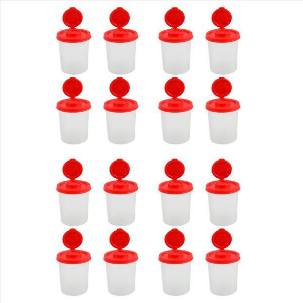 4Pcs Salt And Pepper Shakers Moisture Proof Salt Shaker Red Covers
