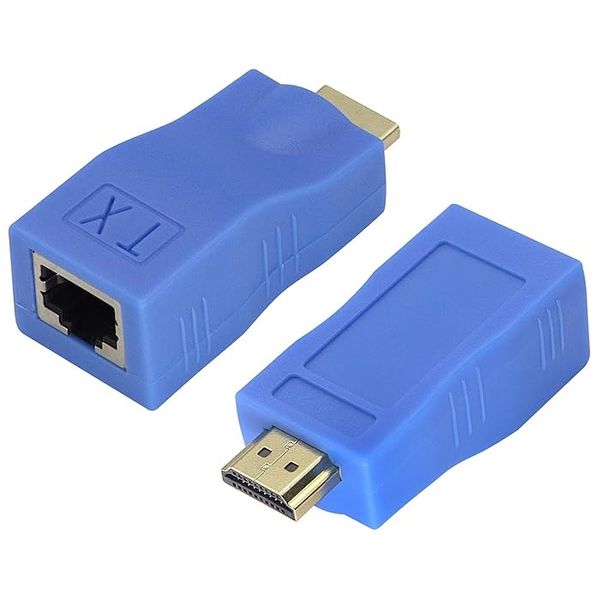 HDMI Extender by cat.6/6e cable,1080P HDMI male to RJ45 female converter 4K