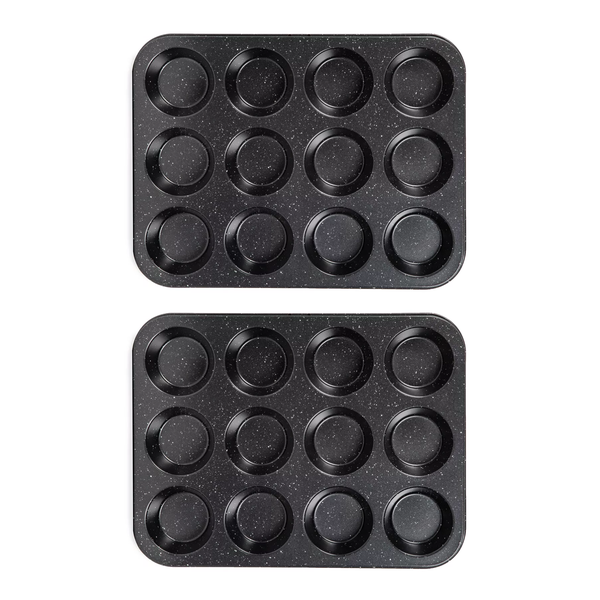 12 Hole Speckled Muffin Pan - 2 Pack
