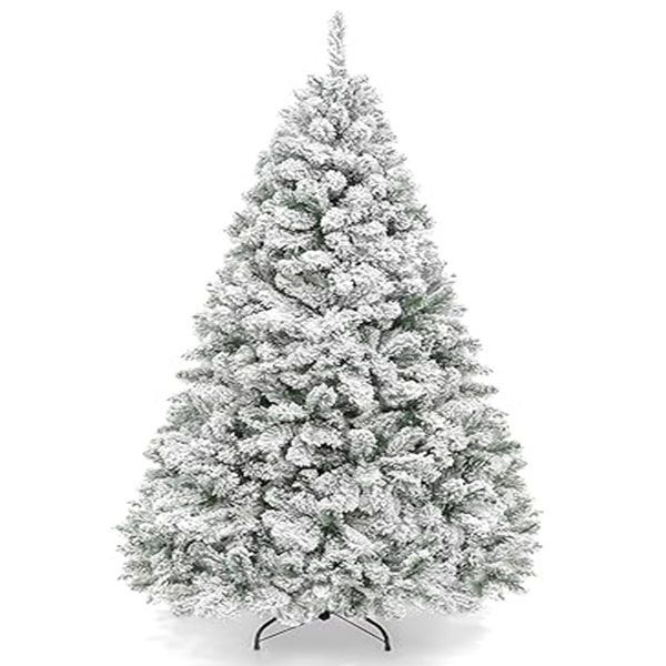 Greenery Snow Flocked Artificial Holiday Christmas Pine Tree
