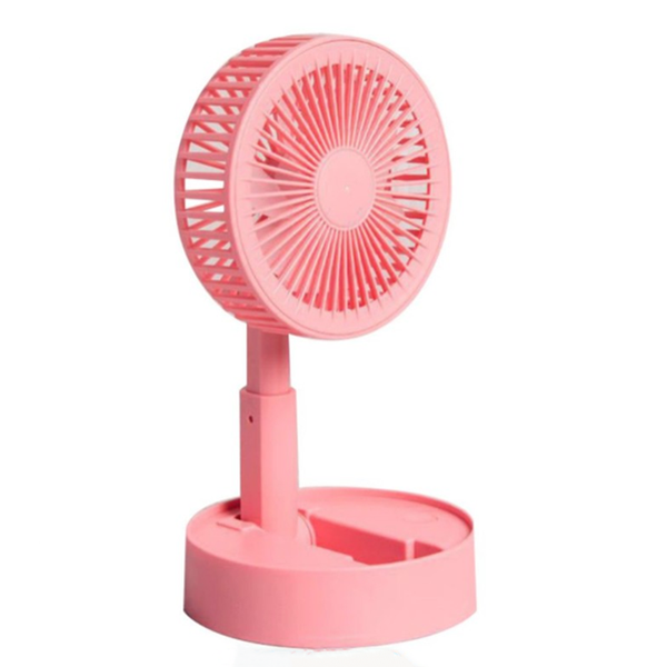 180 Degree Adjustable Foldable Portable Fan - Pink