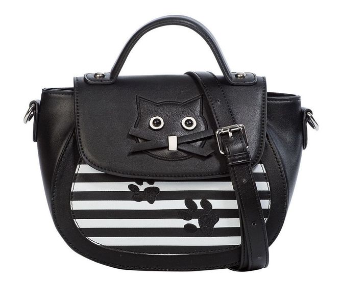 Banned Alternative - Jasper Shoulder Bag with Cat Embroidery