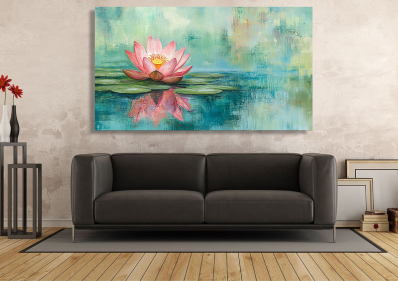 Canvas Wall Art - Lotus Blossom Reflections - IM1335