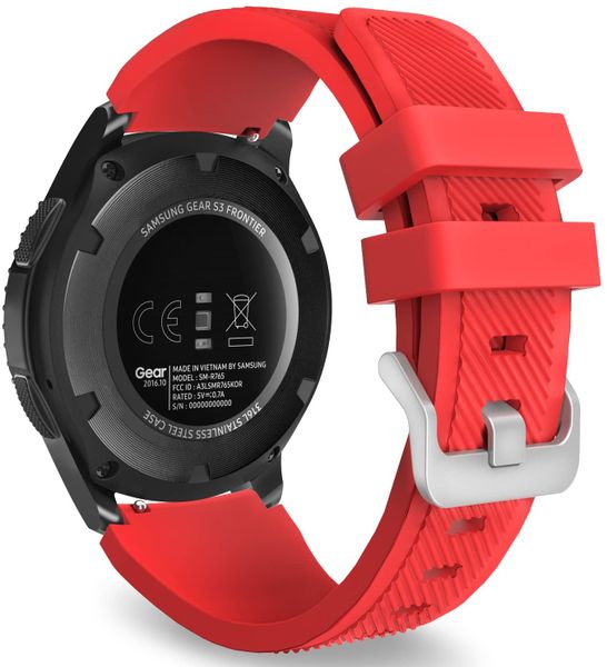 22mm Silicone Strap Compatible with Huawei Watch GT (46mm) - Red
