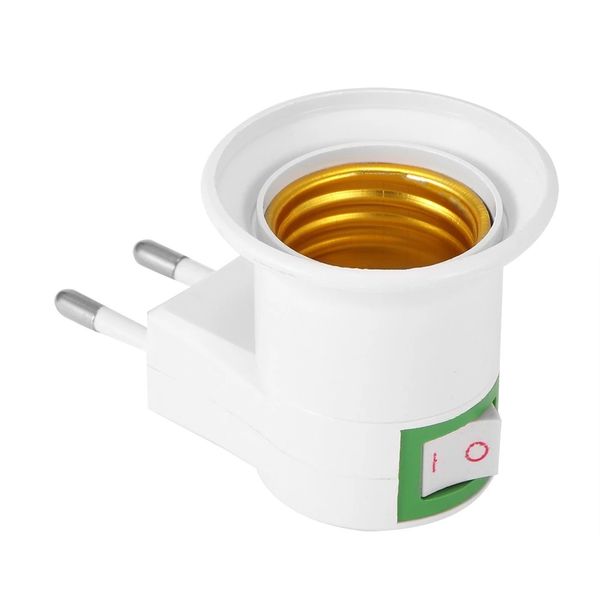 Type E-27 EU Plug Adapter With Power On-Off Control Switch