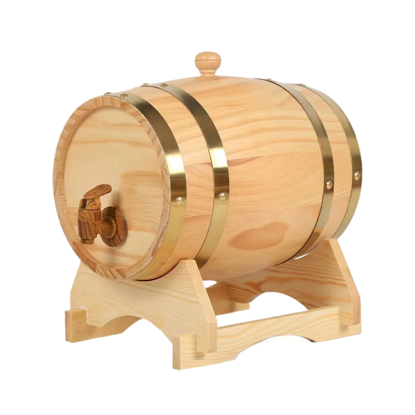 3L Wine Barrel,Oak Wine Barrel Container,Wine Bucket with Stand &amp; Faucet
