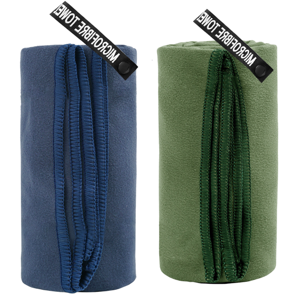 2PCS 1.6×0.8m Ultra Absorbent Microfiber Beach &amp; Bath Towels