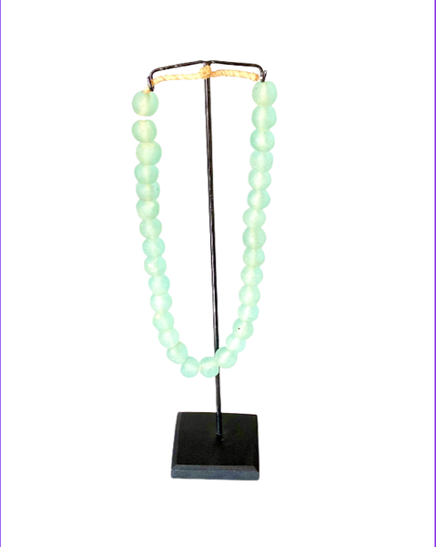 Glass Bead Necklace on stand 42.5cm tall