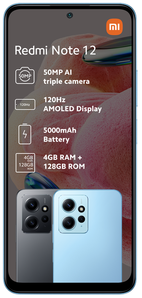 Xiaomi Redmi Note 12 128GB Dual Sim - Ice Blue