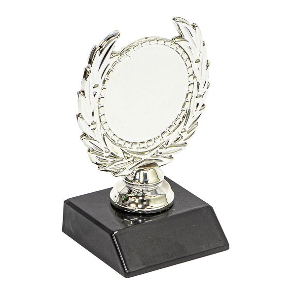 Mini 9cm Wreath Silver Trophy with Base