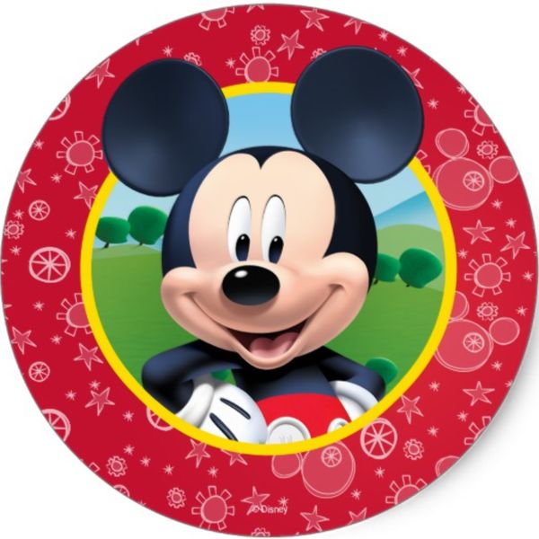 Mickey Mouse Round Wooden Vinyl Signage 63cm