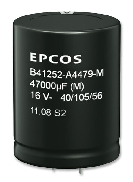 EPCOS (B41252A8478M000) Electrolytic Capacitor, Snap-in, 4700 µF, 63 V