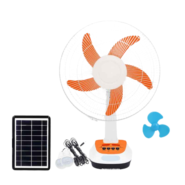 Dansup-Solar Electric Rechargeable Power Table Fan Portable