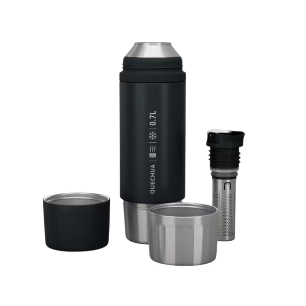 Quechua Steel Flask with Filter &amp; Quick Release Cap MH900 - 700ml