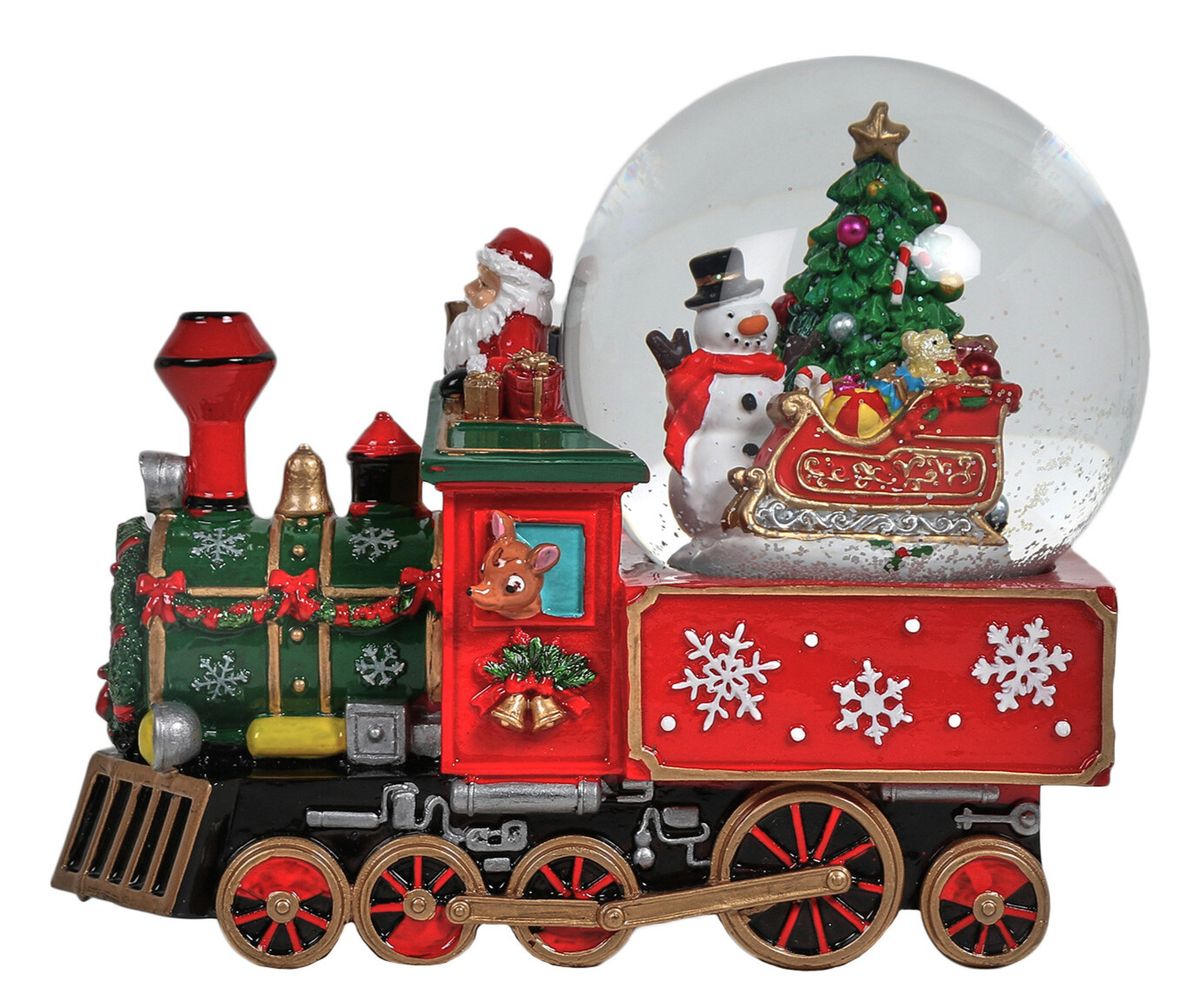 A&K - Taditional Christmas Musical Santa Train Snowglobe | Shop Today ...