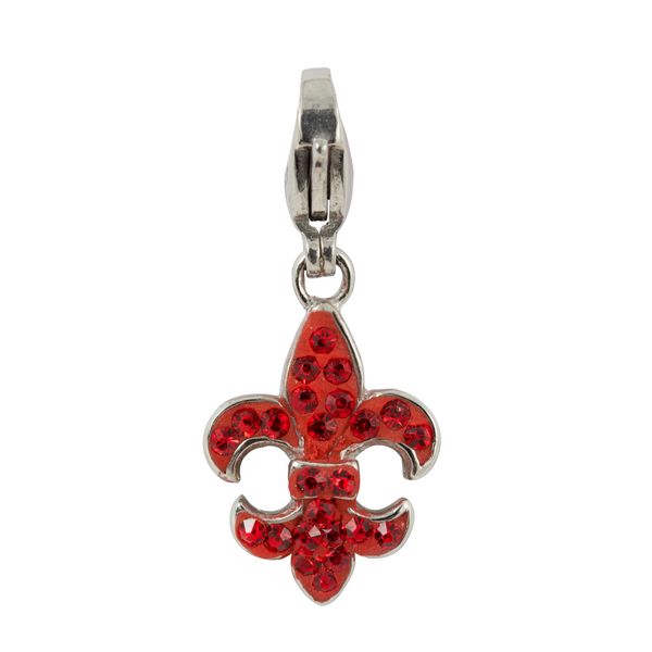 Bad Girl Fleur de Lis Charm - Red