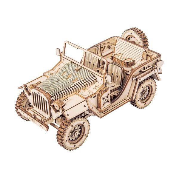 Robotime Army Jeep Scale Model 3D Wooden Puzzle - 369pcs
