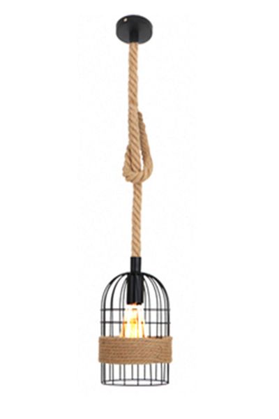 Birdcage Rope Style Single Pendant Light