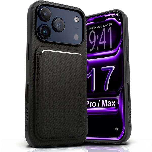 ORRO Black MagSafe Case Compatible with iPhone 17 Pro &amp; Pro Max - Wallet