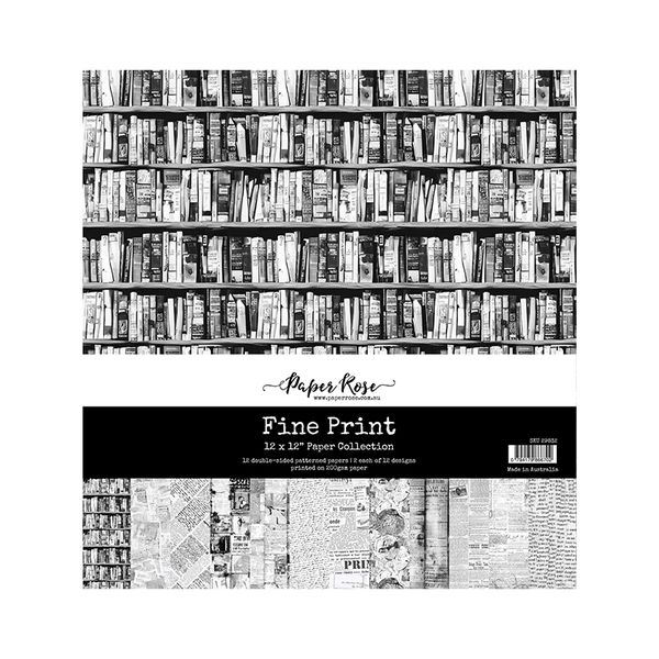 Paper Rose Fine Print 12x12 Paper Collection Pack